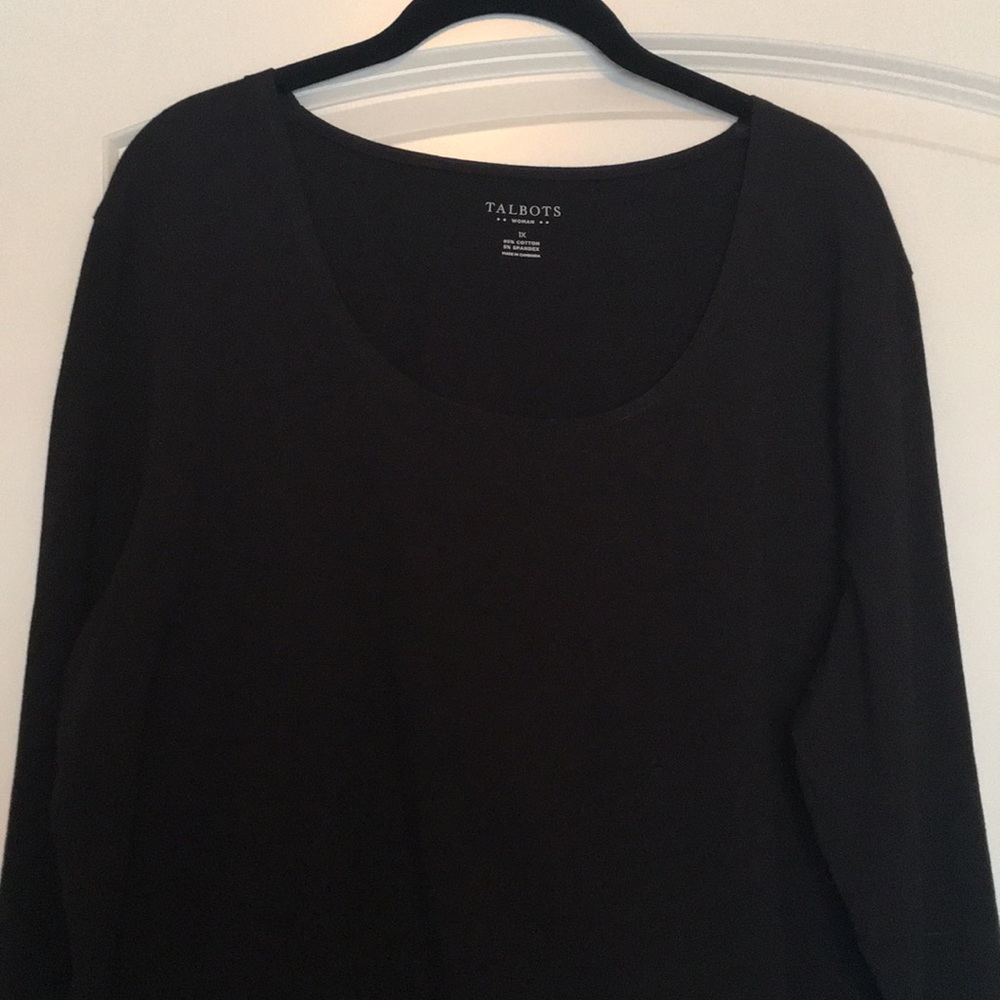 TALBOTS Black Knit Top